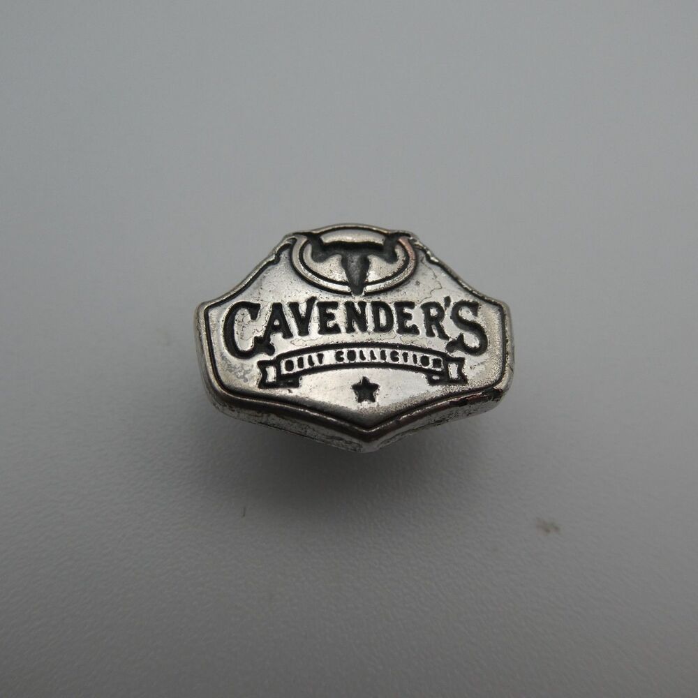 Vintage Cavender's Boot City Collection Steer Head Concho Western Hat Badge